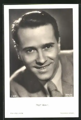 AK Schauspieler Rolf Weih lächelt in die Kamera