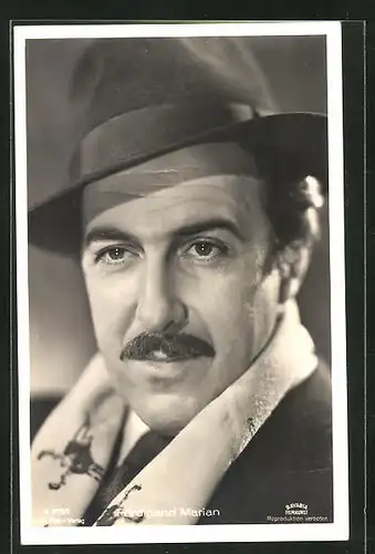 AK Schauspieler Ferdinand Marian mit Schnurrbart und Hut