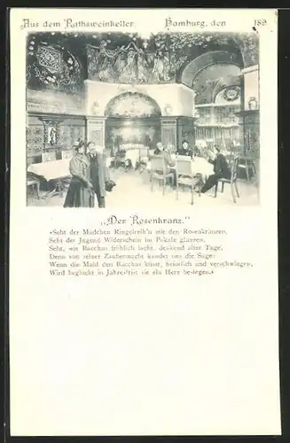 AK Hamburg, Gasthaus Rathsweinkeller, Der Rosenkranz