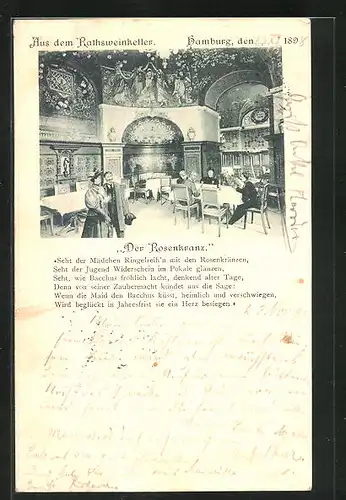 AK Hamburg, Gasthaus Rathsweinkeller, Der Rosenkranz
