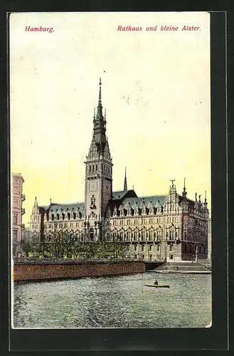 AK Hamburg, Rathaus und kleine Alster