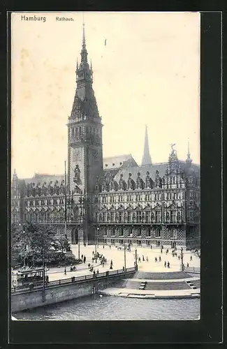 AK Hamburg, Rathaus und kleine Alster