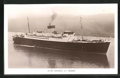 AK Passagierschiff S. S. Arnhem aus der Vogelschau