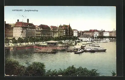AK Hamburg-Neustadt, Blick zum Jungfernstieg