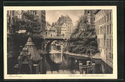 AK Alt-Hamburg, Blick zur Ellerntorsbrücke