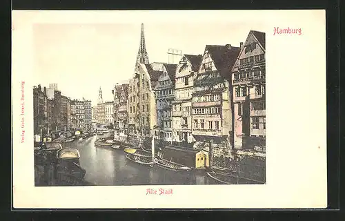 AK Alt-Hamburg, Alte Stadt, Fleetpartie