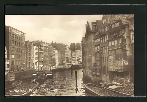 AK Alt-Hamburg, Fleet bei der Deichstrasse