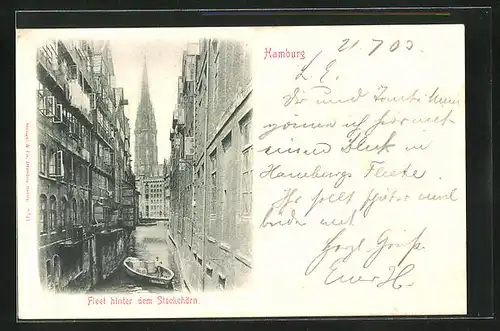 AK Alt-Hamburg, Fleet hinter dem Steckelhörn