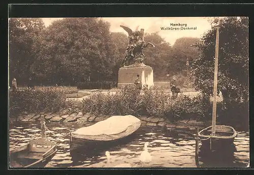 AK Hamburg-Uhlenhorst, Walküren-Denkmal