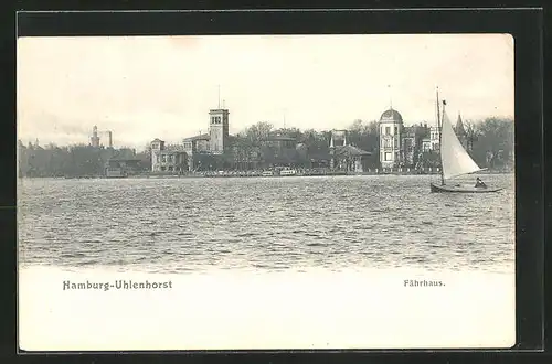 AK Hamburg-Uhlenhorst, Blick zum Uhlenhorster Fährhaus