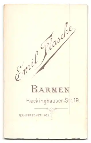 Fotografie Emil Flasche, Barmen, Heckinghauser-Strasse 19, Portrait zwei bürgerliche Damen in zeitgenössischer Kleidung