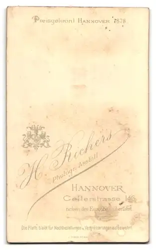 Fotografie H. Richers, Hannover, Cellerstrasse 146, Portrait junges Geschwisterpaar