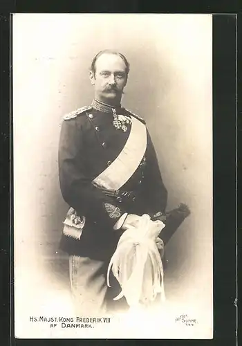 AK König Frederik VIII. von Dänemark in Galauuniform