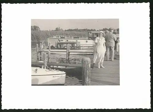 Fotografie unbekannter Fotograf, Ansicht Berlin, Bootsanleger an der Havel