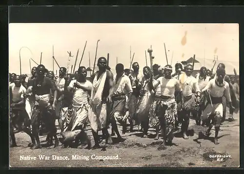 AK Native War Dance, Mining Compound, afrikanische Tänzer