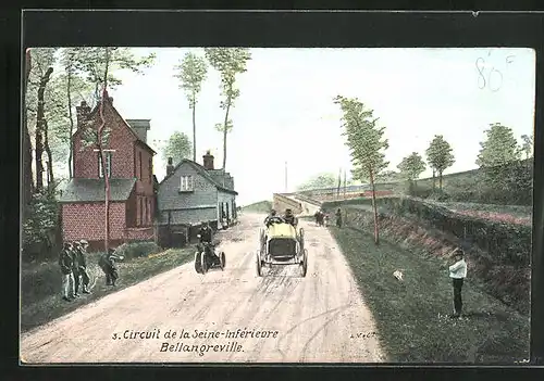 AK Bellangreville, Circuit de la Seine-Inférieure, Autorennen