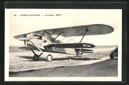 AK Istres-Aviation, Levasseur Marin, Flugzeug auf dem Landeplatz