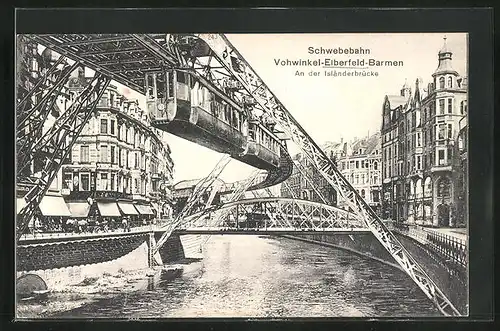 AK Elberfeld, Schwebebahn an der Isländerbrücke