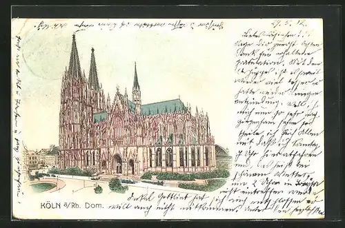Lithographie Köln a /Rh., Dom