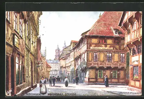 Künstler-AK Charles F. Flower: Göttingen, Barfüsser Strasse