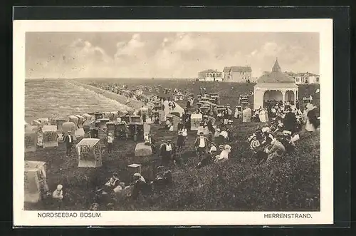 AK Büsum, Herrenstrand mit Besuchern