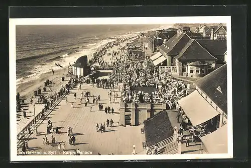 AK Westerland a. Sylt, Kurpromenade