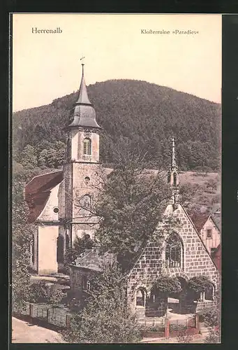 AK Herrenalb, Klosterruine Paradies