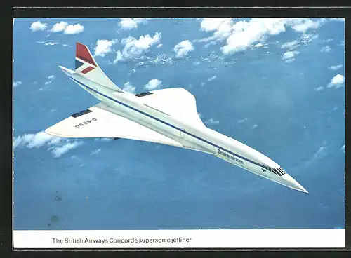 AK The British Airways Concorde supersonic jetliner, Flugzeug