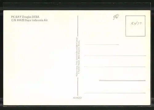 AK PK-Bay Douglas DC6A, C/N 44420 Bayu Indonesia Air