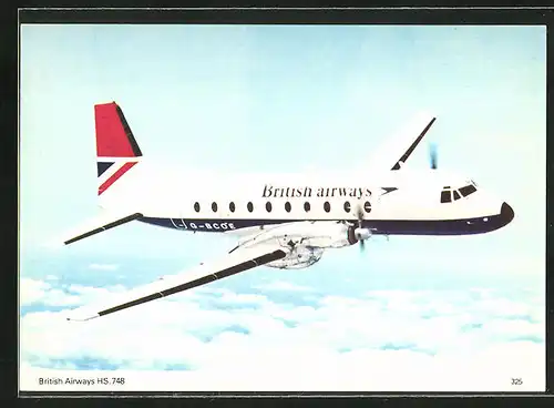 AK Flugzeug vom Typ HS 748 der British Airways