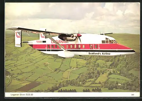 AK Flugzeug vom Typ Short SD3 /30 der Loganair