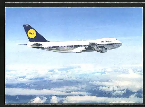 AK Flugzeug vom Typ Boeing 747 der Lufthansa