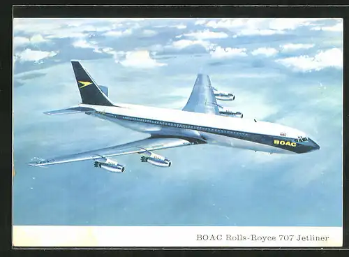 AK Flugzeug vom Typ BOAC Rolls-Royce 707 Jetliner
