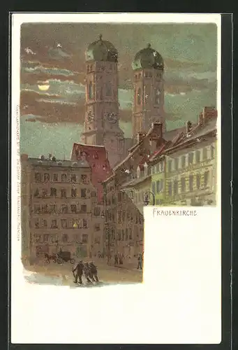 Lithographie München, Frauenkirche