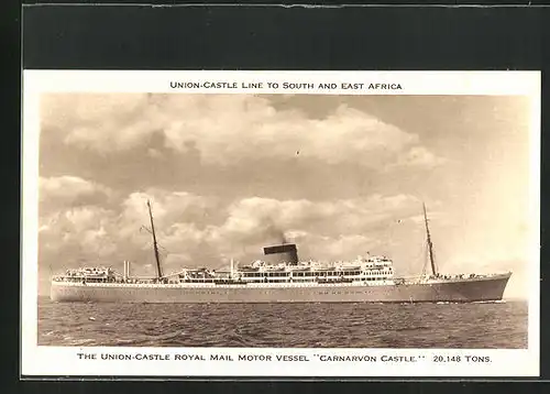 AK The Union-Castle Royal Mail Motor vessel Carnarvon Castle