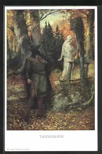 AK Tannhäuser trifft auf eine Frau im Wald