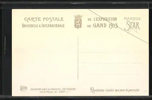 AK Gand, Exposition Universelle 1913, La Section Allemande