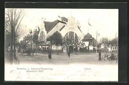 AK Düsseldorf, Gewerbe-u. Industrie-Ausstellung 1902, Festhalle