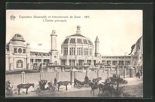 AK Gand, Expostition Universelle et Internationale 1913, L`Entrée principale