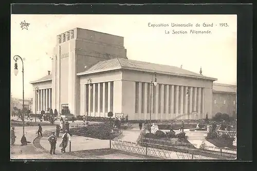 AK Gand, Exposition Universelle 1913, La Section Allemande