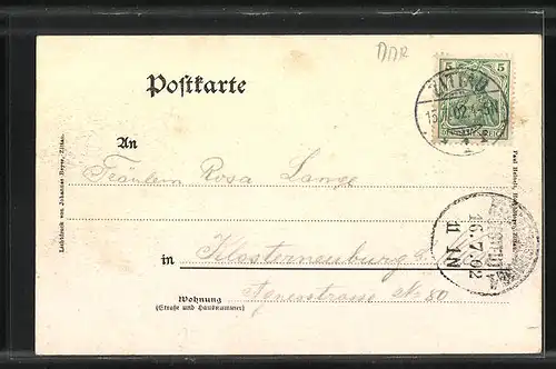 AK Zittau, Oberlausitzer Gewerbe-u. Industrie-Ausstellung 1902, Reichsdampfer mit Ausstellungsgebäude