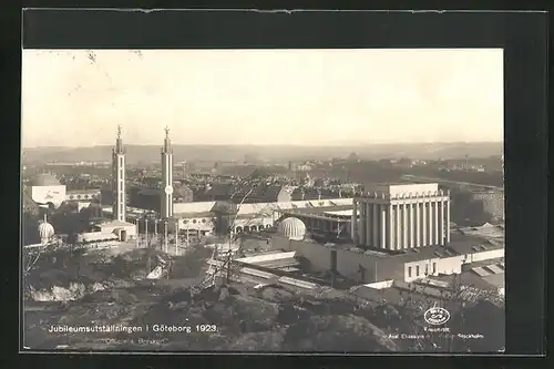 AK Göteborg, Jubileumsutställningen 1923, Ausstellungsgelände aus der Vogelschau