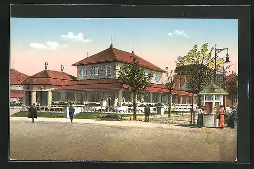 AK Leipzig, Intern. Baufachausstellung mit Sonderausstellungen 1913, Weinrestaurant des Centraltheaters A.-G.