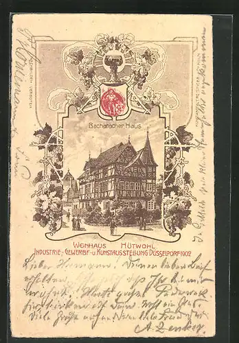 Künstler-AK Düsseldorf, Industrie- Gewerbe- und Kunstausstellung 1902, Bacharacher Haus