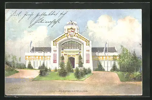 AK Nürnberg, Bayer. Jubil.-Landes.-Ausstellung 1906, Postausstellung