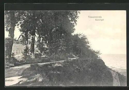 AK Ostseebad Travemünde, Blick zum Seetempel