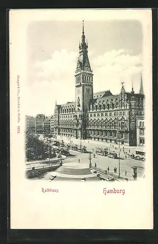 AK Hamburg, Blick zum Rathaus