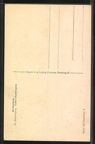 AK Alt-Hamburg, Gr. Bäckergang Ecke Lieschengang