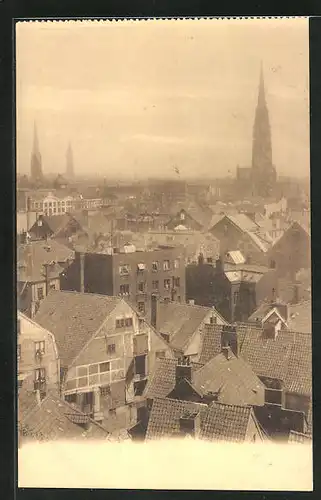 AK Alt-Hamburg, Blick über die Dächer der Altstadt