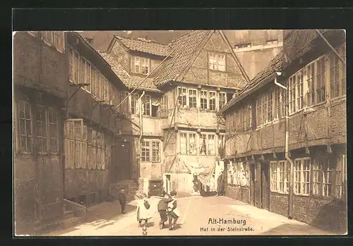 AK Alt-Hamburg, Hof in der Steinstrasse